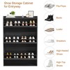 Shoe Cabinet for Entryway, Hidden Shoe Organizer with 3 Flip Drawers, Freestanding Wooden Storage Cabinet for Hallway - 4 of 4