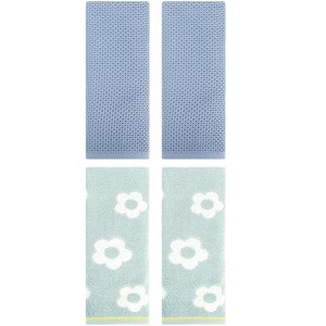 REGALWOVEN 4 Pcs Bathroom Hotel and Spa Waffle Cotton Hand Towels - 1 of 4