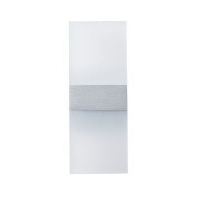 Dewdrop Contemporary Dimmable LED Wall Light, Minimalist Silver Wall Sconce with Sanded Acrylic Shade, ETL Certified Indoor Lighting