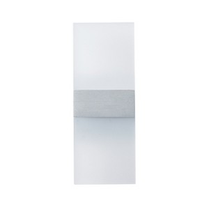 Dewdrop Contemporary Dimmable LED Wall Light, Minimalist Silver Wall Sconce with Sanded Acrylic Shade, ETL Certified Indoor Lighting - 1 of 4