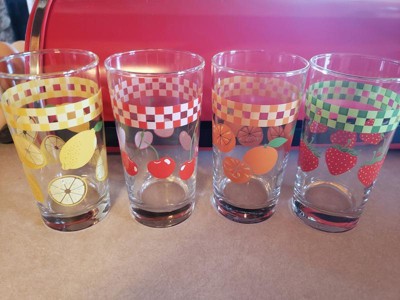 libby, Kitchen, Vintage Libby Red Cherry Juice Glasses Set Of Two