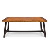 Coolbibila-Acacia Wood Dining Table,  Outdoor Table That Resistant To Weather And Water, Rectangular Dining Table With 71 Inch Long - 3 of 4
