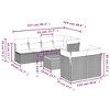 vidaXL Patio Sofa Set with Cushions 8 Piece, Outdoor Conversation Set, Patio Furniture Set for Balcony Garden, Modern Style, Gray Poly Rattan - 3 of 4