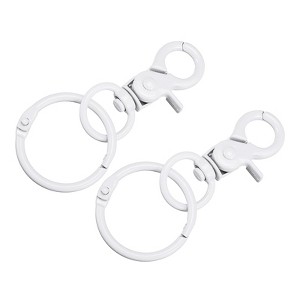 Unique Bargains DIY Craft Key Organization Lobster Claw Lanyard Swivel Clasps 2 Pcs - 1 of 4