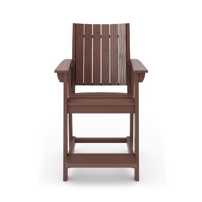 NicBex Outdoor Dining Chair,American Traditional Patio Dining Chairs with Weather Resistant Frame,28 inch Chairs Suitable for Patio,Garden,Brown