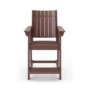 NicBex Outdoor Dining Chair,American Traditional Patio Dining Chairs with Weather Resistant Frame,28 inch Chairs Suitable for Patio,Garden,Brown - 1 of 4