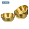 Unique Bargains Thick Stainless Steel Condiment Dishes for Kitchen Restaurant 3.2" Dia - 3 of 4