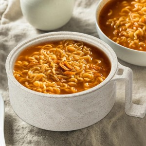 Ramen Bowl,Microwave Noodle Bowl With Chopsticks and Spoon, College Dorm Room Essentials for Girls for Boys, Apartment Essentials, White - 1 of 4