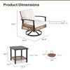 Decksplore 3 Pieces Rocking Bistro Set, Wicker Patio Bistro Set Outdoor Swivel Rocker Patio Chairs with Cushions - 3 of 4