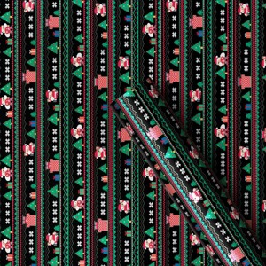 30" 50 sq ft Christmas Roll Wrap Sweater Pixel Print on Black - Wondershop™ - 1 of 3
