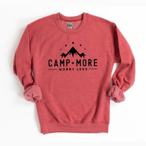 Simply Sage Market Women's Camp More Worry Less Mountains Gildan Sweatshirt - 1 of 2