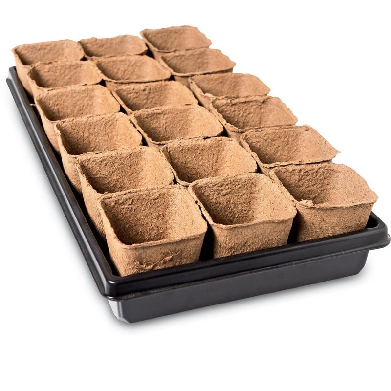 3-1/2” Square Biodegradable Pots & Tray Set, 2 of 4