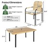 7 Pieces Wicker Outdoor Patio Dining Set,Wicker Garden Dining Table and Chairs Set,Rattan Dining Set with Cushions and Umbrella Hole-Coolbibila - 4 of 4