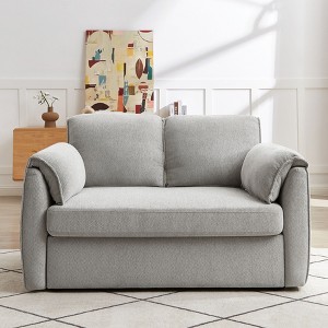 Convertible Comfort: Chenille Sofa Bed with Modern Design and Plush Seating - 1 of 4