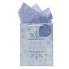 Soular Powered Large Gift Bag with Tissue Snow Flakes - 4 of 4