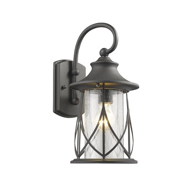 Chloe Lighting Marhaus Transitional 1 Light Black Outdoor Wall Sconce 15" Height