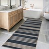 Modern Easy Jute Rug Machine Washable Striped Print Indoor Outdoor Carpet - 4 of 4