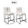 DOMETOUR 26-inch Upholstered Counter Height Stools Set of 2 - 3 of 4