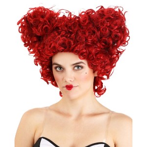 HalloweenCostumes.com One Size Fits Most Women Royal Red Heart Women's Costume Wig | Queen of Hearts Accessories, Red - 1 of 4