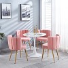 KTMBDW Dining Chairs Set of 2 Fabric Upholstered Kitchen Chairs with Padded Seat and Backrest, Solid Wood Legs for Dining Room, Restaurant - 3 of 4