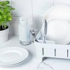 OU Dish Drying Rack for Kitchen Counter, Freestanding Plastic Dish Strainer with Utensil Holder, Compact Dish Drain for Plates, Cups & Cutlery - 4 of 4