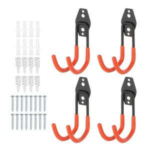 Unique Bargains Heavy Duty Hanging Tool Ladder Bike Garage Storage Utility Hooks 4 Pcs - 1 of 4