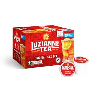 Luzianne Unsweetened Iced Tea Single Serve Pods, 12ct Box - 1 of 4