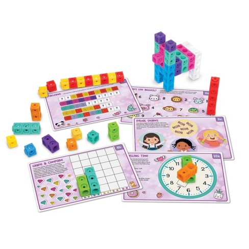 Learning Resources MathLink Cubes Early Math Activity Set - 115 Pieces,  Ages 4+, Kindergarten STEM Activities, Linking Cubes, Connecting Cubes