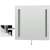 ALFI ABM8WLED-PCPolished Chrome Wall Mount Square 8Inch 5x Magnifying Cosmetic Mirror with Light - 2 of 4