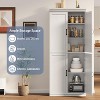 Freestanding Tall Kitchen Pantry Storage Cabinet, 70in Cupboard with Adjustable Shelves, for Bathroom, Dining Room, Living Room - 4 of 4