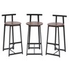 NicBex Modern Bar Stools Set of 3,Counter Height Bar Stools with Backrest,Metal Island Chairs for Restaurant,Home,Stools for Kitchen Counter - 2 of 4