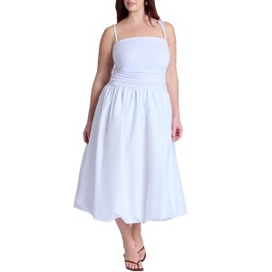 ELOQUII Women's Plus Size Bubble Skirt Midi Dress - 1 of 4