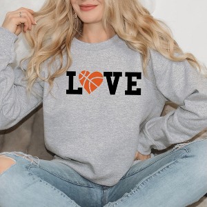 Simply Sage Market Women's Graphic Sweatshirt Love Basketball - 1 of 2