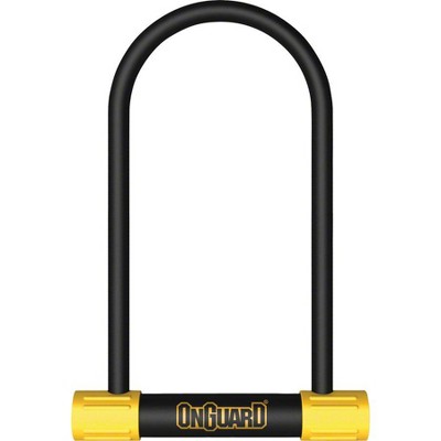 OnGuard BullDog Series U-Lock 4.5 x 9" Black/Yellow with Bracket