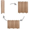 Gulches 4-Panel Partition, Folding Privacy Screen in Warm Brown - 3 of 4