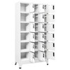vidaXL Locker Cabinet White Steel 35.4 x 15.7 x 70.9 in Locker Cabinet - 3 of 4