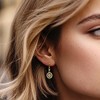 Ross-Simons Italian 10kt Yellow Gold Sunflower Ricami Drop Earrings - 2 of 3