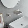 BWE Single Handle Wall Mount Spout Waterfall Bathroom Faucet in Brushed Nickel - 2 of 4