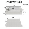 80" Chenille Convertible Sofa Bed,Folding King Size 3-Seater Floor Couch for Apartment,Guest Room,Small Spaces-Baofuwish - 4 of 4