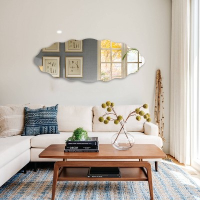 Chic Frameless Rectangular Wall Mirror for Bathroom 49"