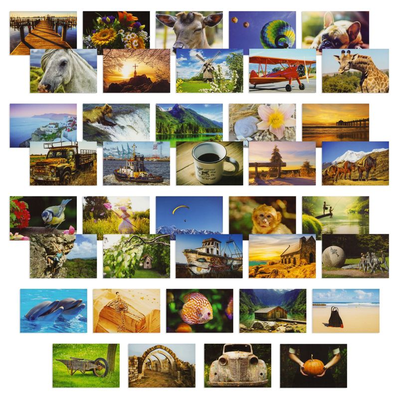 Best Paper Greetings 40 Pack Bulk Animal and Travel Postcards From Around the World for Mailing, Assorted Nature Thank You Notes, 4 x 6 In, 1 of 9