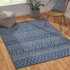 VisioGear Area Rug, 7'*5'3" Vintage Large Non-slip Rug For Living Room Kitchen Bedroom, Blue & Beige, 84"*63"*0.16" - 4 of 4