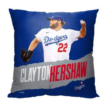 18"x18" MLB Los Angeles Dodgers 23 Clayton Kershaw Player Printed Throw Decorative Pillow