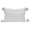 14x22 Inches Hand Woven Brown Polyester with Polyester Fill Pillow - Foreside Home & Garden - 3 of 4