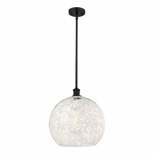 White Mouchette - 1 Light Stem Hung Pendant In Modern Style-16.63 Inches Tall and 13.75 Inches Wide - 1 of 1