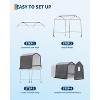 Coucheta Heavy-Duty Portable Outdoor Storage Shed with Roll-Up Door & Vent, 240g Waterproof PE Tarp & UV Protection, Carport Storage Shelter - 4 of 4
