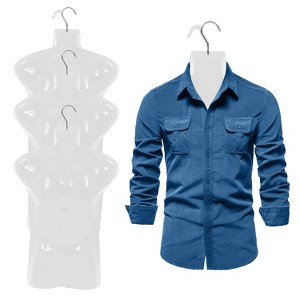 FDW 4 Piece Female Male Mannequin  Set Torso Dress Form 27/30 Inch Height Dress Model Mannequin with PP Material & Adjustable Metal Hooks - 1 of 4