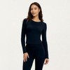 Anna-Kaci Active Women’s Long Sleeve Fitted Active Top with Smooth Stretch Fabric Contoured Seaming - 2 of 4