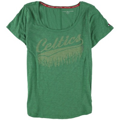 Tommy Hilfiger Womens Boston Celtics Graphic T-Shirt, Green, Small