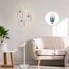 Rottogoon 68 Dimmable Farmhouse Floor Lamp, 3-Light Rustic Standing Lamp with 3 Edison Bulbs - 2 of 4